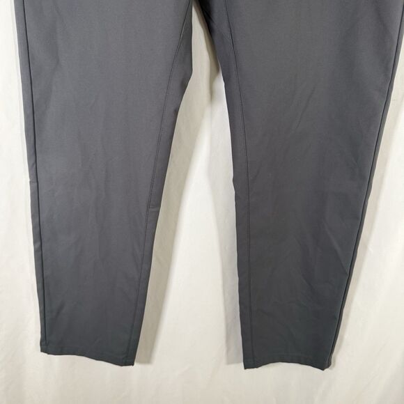 Marcus Pierce Pants Men's 31x28 Solid Grey Tech Feel Flat Front Pockets - Picture 3 of 9